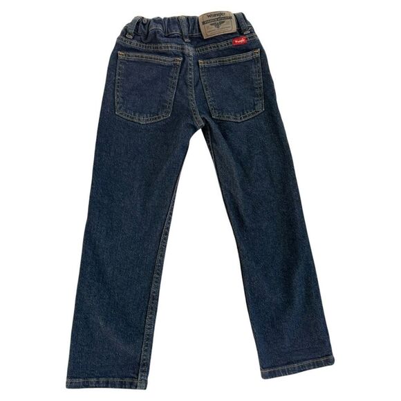 Wrangler Boys Kids Dark Blue Classic Straight Leg Denim Jeans. 6. - Picture 2 of 6